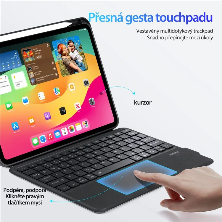 DUX DUCIS DK Series for iPad Pro 11 (2024) Magnetic Floating Detachable Keyboard (Checo) con Funda de Pie