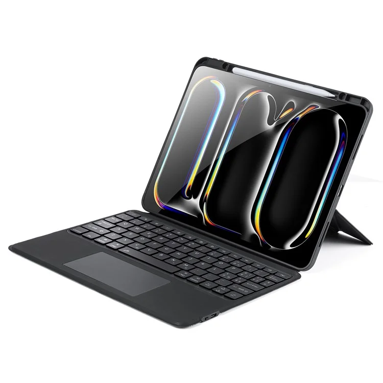 DUX DUCIS DK Series for iPad Pro 13 (2024) Bluetooth-compatible Detachable Keyboard (Italian) + Leather Cover