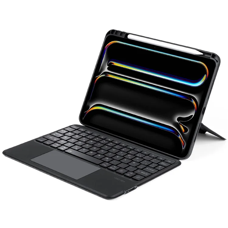 DUX DUCIS DK Series for iPad Pro 11 (2024) Clavier Bluetooth espagnol avec étui en cuir PU pour tablette