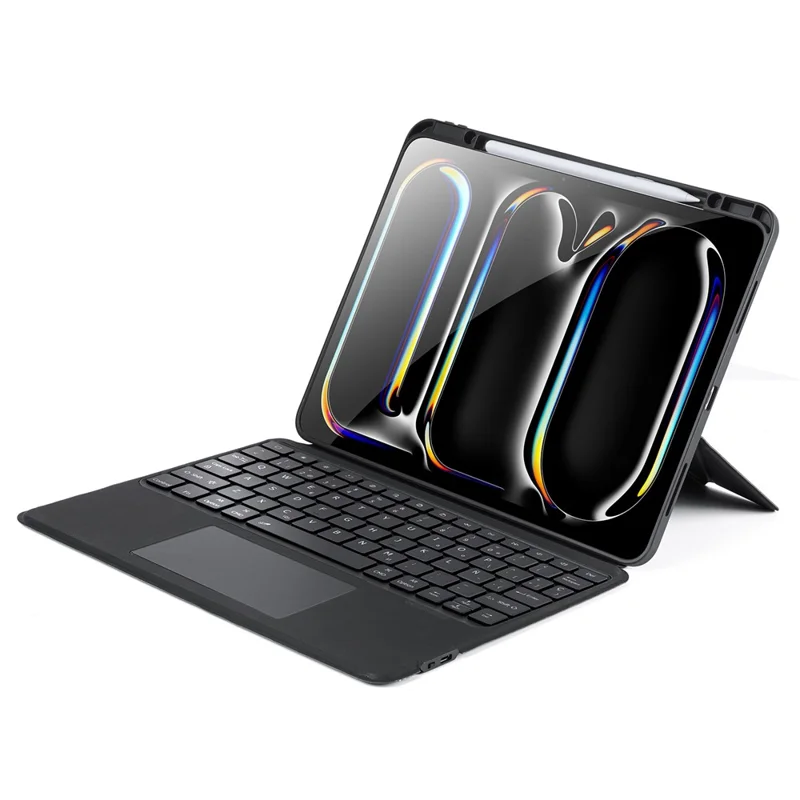DUX DUCIS DK Series for iPad Pro 13 (2025) / 13 (2024) Magnetic Spanish Keyboard with Trackpad + Leather Stand Case