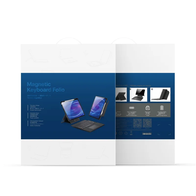 DUX DUCIS DK Series for iPad Air 13 (2025) / (2024) / Pro 12.9 (2022) / (2021) / (2020) Spanish Keyboard Bluetooth-Compatible 5.0 with Tablet Case