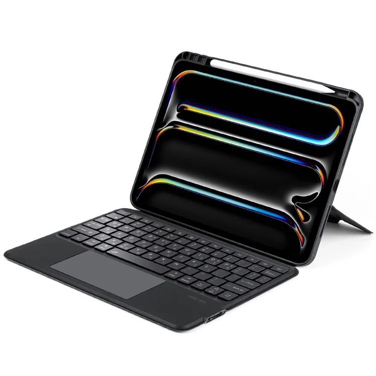 DUX DUCIS DK Series for iPad Pro 11 (2024) Detachable Magnetic Keyboard (Korean) with Folio Leather Case