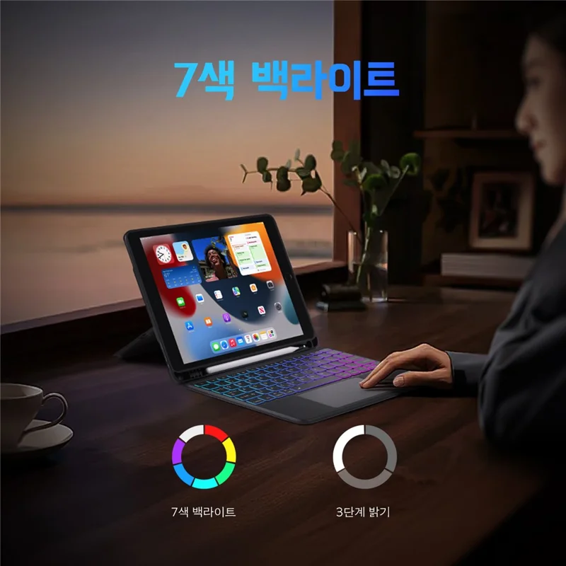 DUX DUCIS DK Series for iPad 10.2 (2021) / (2020) / (2019) / iPad Air 10.5 inch (2019) / Pro 10.5-inch (2017) Magnetic Korean Keyboard + Stand Case