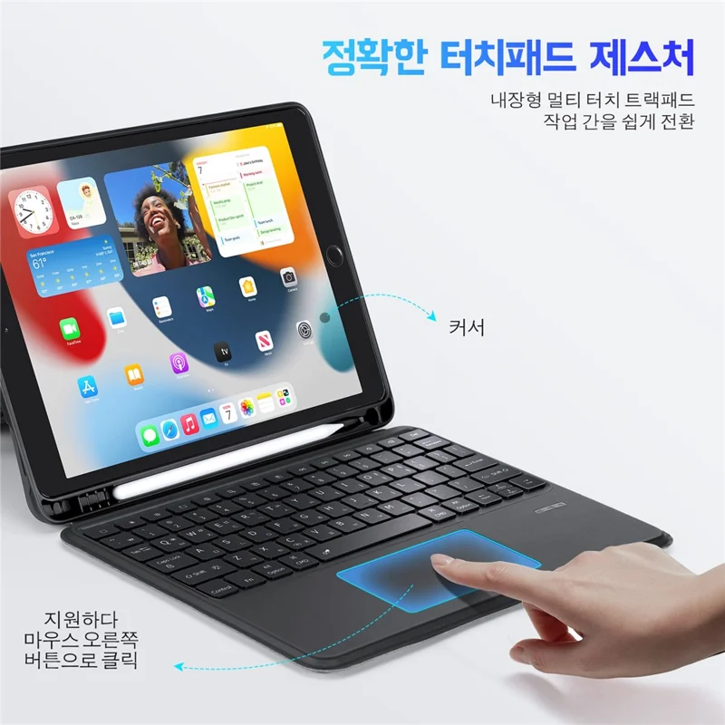 DUX DUCIS DK Series for iPad 10.2 (2021) / (2020) / (2019) / iPad Air 10.5 inch (2019) / Pro 10.5-inch (2017) Magnetic Korean Keyboard + Stand Case