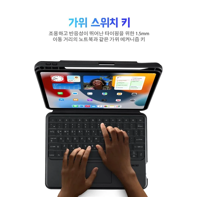 DUX DUCIS DK-Serie für iPad 10.9 (2022) Magnetisches schwebendes koreanisches Keyboard mit Lederschutzcover
