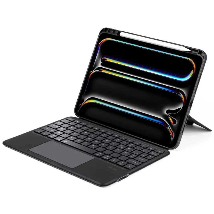 DUX DUCIS DK Series for iPad Pro 11 (2024) French Bluetooth-compatible Keyboard with Adjustable Stand Leather Case