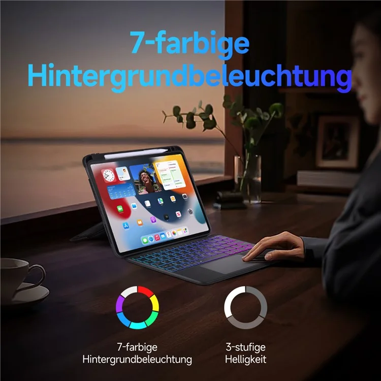 DUX DUCIS DK Series for iPad Air 11 (2025) / (2024) / Air (2022) / (2020) / Pro 11 (2022) / (2021) / (2020) / (2018) Bluetooth-compatible German Keyboard Case