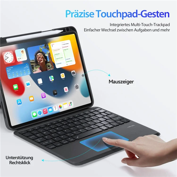 DUX DUCIS DK Series for iPad Air 11 (2025) / (2024) / Air (2022) / (2020) / Pro 11 (2022) / (2021) / (2020) / (2018) Bluetooth-compatible German Keyboard Case