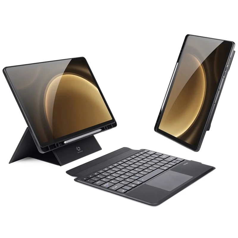 DUX DUCIS DK Series for Samsung Galaxy Tab S10+ / S9+ / S9 FE+ Magnetic Floating English Keyboard with Leather Stand Case