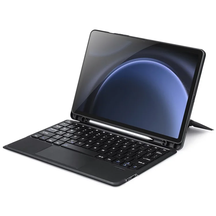 DUX DUCIS DK Series for Samsung Galaxy Tab S10 FE / S9 FE / S9 / S9 Magnetic Floating English Keyboard with Folio Leather Case