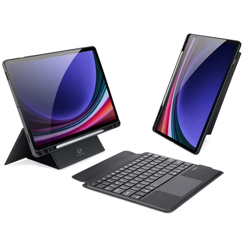 DUX DUCIS DK Series for Samsung Galaxy Tab S10 FE / S9 FE / S9 Backlight Bluetooth-Compatible English Keyboard with Leather Tablet Case