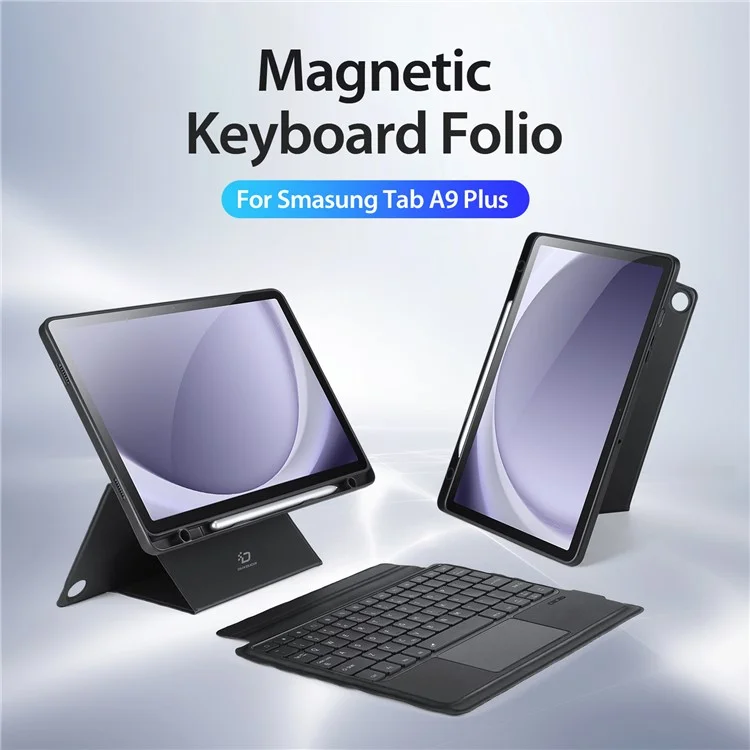 DUX DUCIS DK Series for Samsung Galaxy Tab A9+ Bluetooth-compatible English Keyboard with PU Leather Folio Case