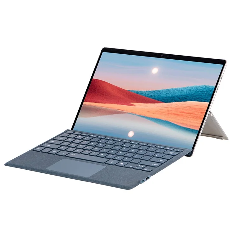 1089D For Microsoft Surface Pro 7+ / 7 / 6 / 5 / 4 / 3 Colorful Backlit Tablet Bluetooth-compatible Keyboard with Touchpad - Blue
