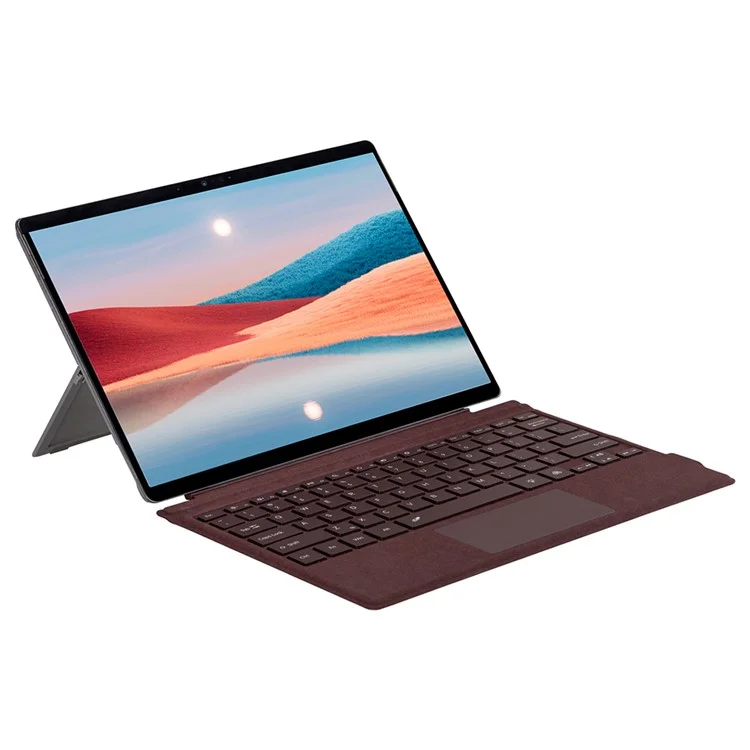 1089D For Microsoft Surface Pro 7+ / 7 / 6 / 5 / 4 / 3 Colorful Backlit Tablet Bluetooth-compatible Keyboard with Touchpad - Brown