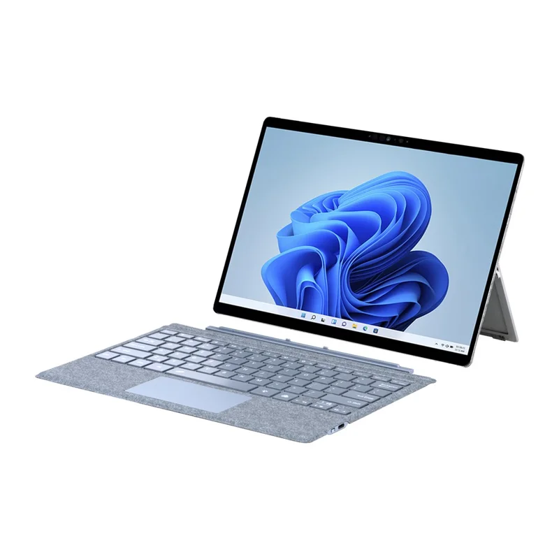 1089D For Microsoft Surface Pro 7+  /  7  /  6  /  5  /  4  /  3 Colorful Backlit Tablet Bluetooth-compatible Keyboard with Touchpad - Baby Blue