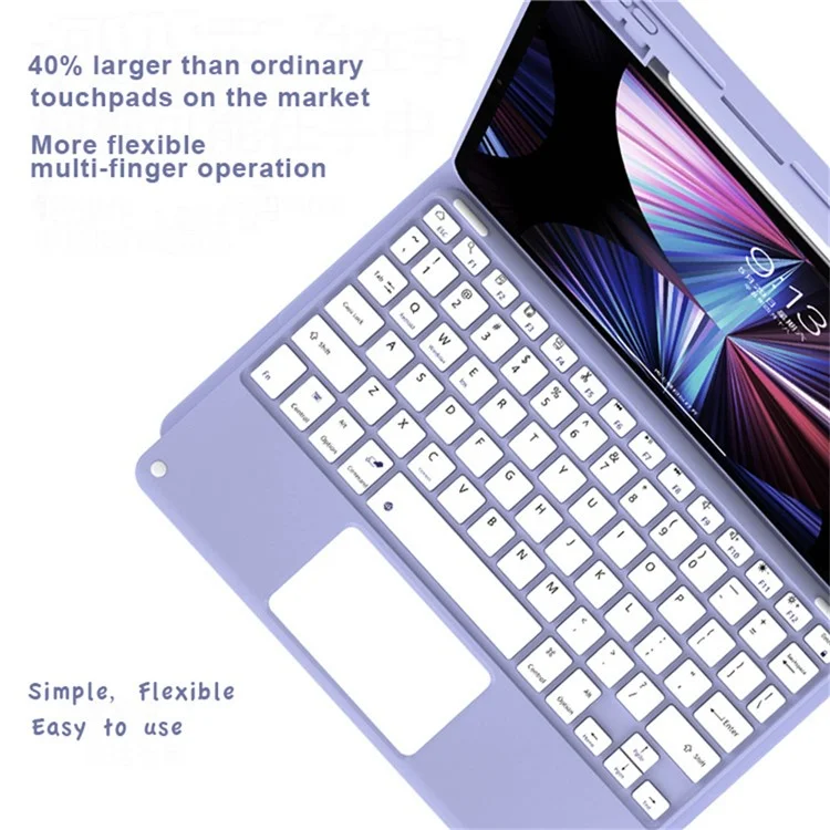 Para iPad Pro 13 (2024) M4 Skin-Touch Leather Tablet Stand Cover + X7 Touchpad Bluetooth Keyboard - Preto