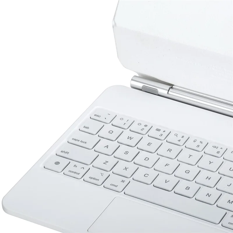 P13 For iPad Pro 11 (2024) Tablet Stand Case with Touchpad Floating Magnetic Keyboard - White