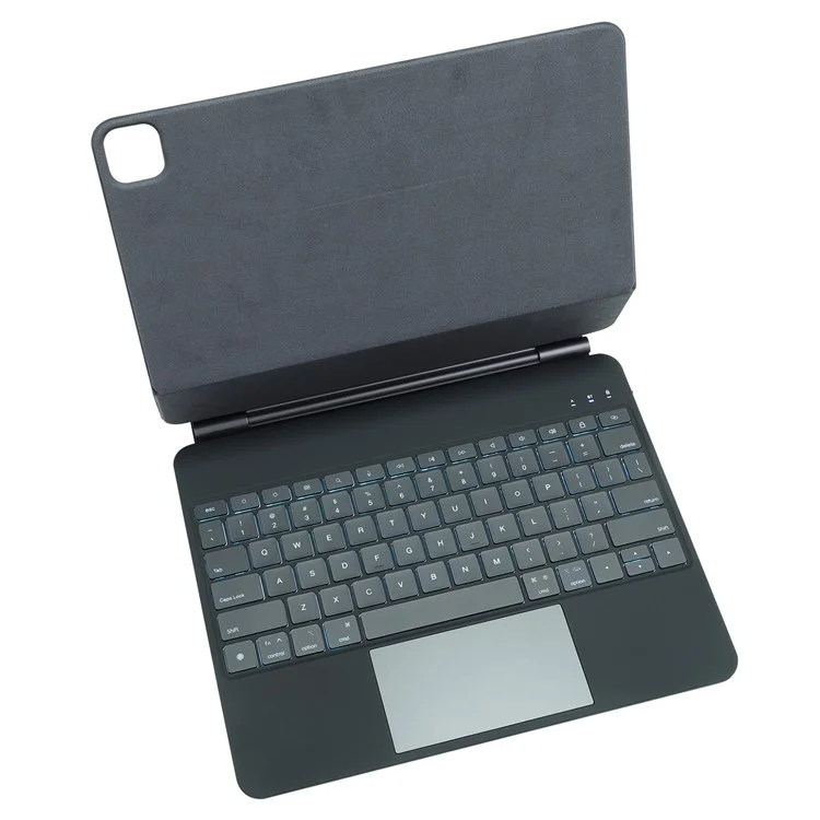 P129 For iPad Air 13 (2025) / (2024) / Pro 12.9 (2022) / (2021) / (2020) Tablet Touchpad Bluetooth-Compatible Keyboard - Black