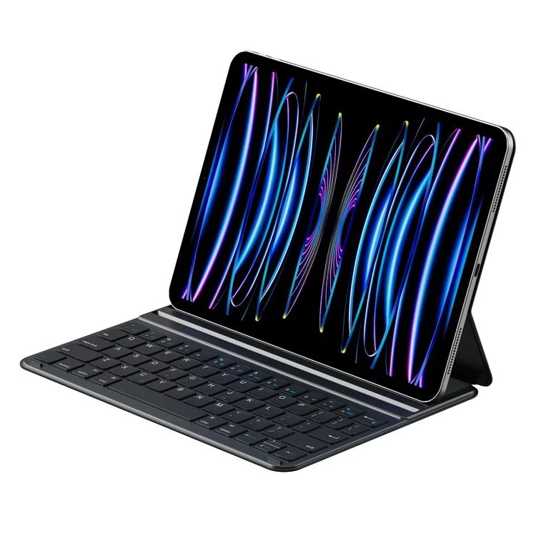 Wiwu F17 Bluetooth Clavier Couvre de Protection du Couvercle de Protection Magique Pour Ipad Air 13 (2024) / Pro 12.9 (2017) / Pro 12,9 Pouces (2015) - Gris