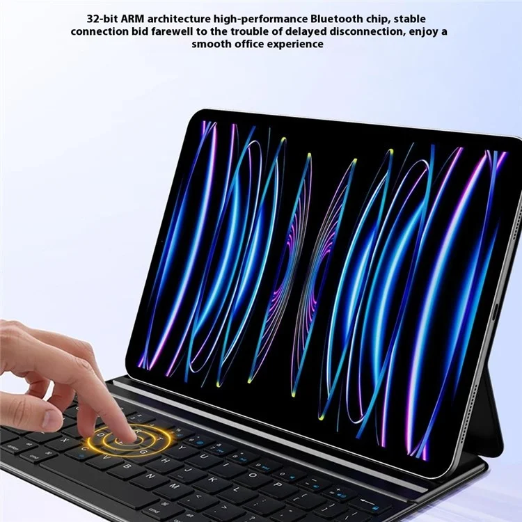 Wiwu F17 Bluetooth Clavier Couvre de Protection du Couvercle de Protection Magique Pour Ipad Air 13 (2024) / Pro 12.9 (2017) / Pro 12,9 Pouces (2015) - Gris