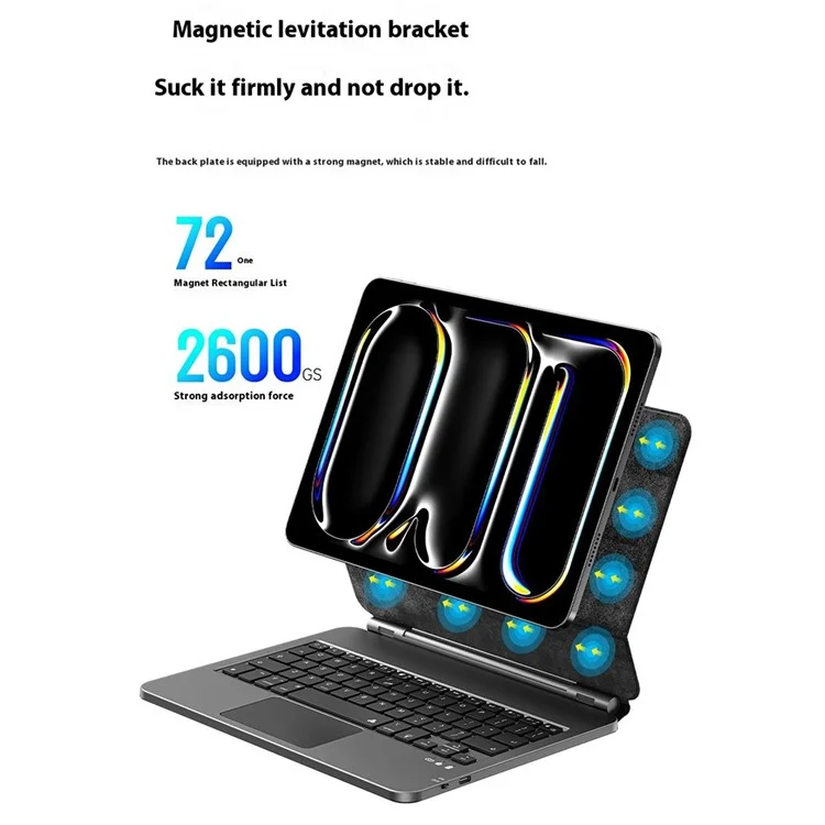 WIWU MK-003 Bluetooth-Compatible Keyboard Case Backlit Magic Keyboard for iPad Air 13 (2025) / (2024) / Pro 12.9 (2022)  /  (2021)  /  (2020)