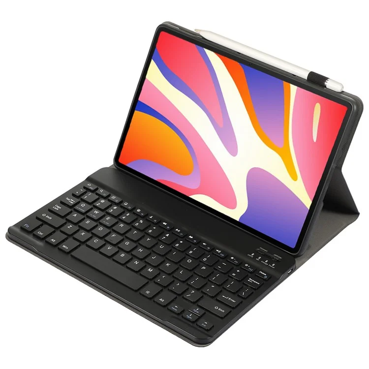 AH17 For Huawei MatePad 11.5 Protective Case with Removable Bluetooth-compatible Keyboard Anti-Drop Leather Stand Cover - Black