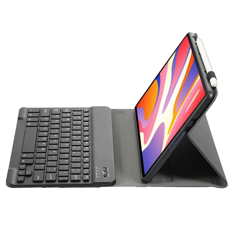 AH17 For Huawei MatePad 11.5 Protective Case with Removable Bluetooth-compatible Keyboard Anti-Drop Leather Stand Cover - Black