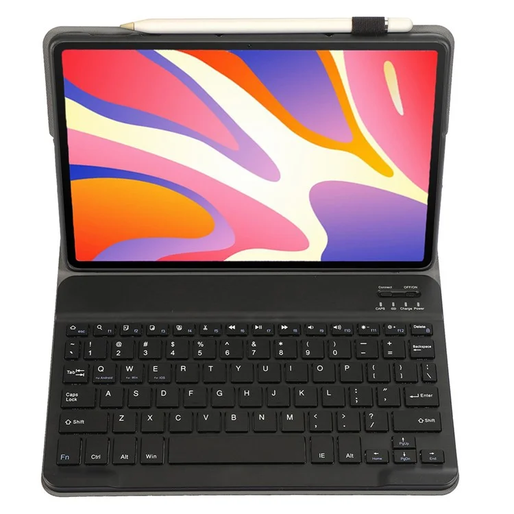 AH17 For Huawei MatePad 11.5 Protective Case with Removable Bluetooth-compatible Keyboard Anti-Drop Leather Stand Cover - Black