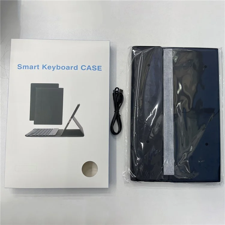 AH17-A For Huawei MatePad 11.5 Leather Tablet Case + Detachable Bluetooth-compatible Keyboard with Touchpad - Black