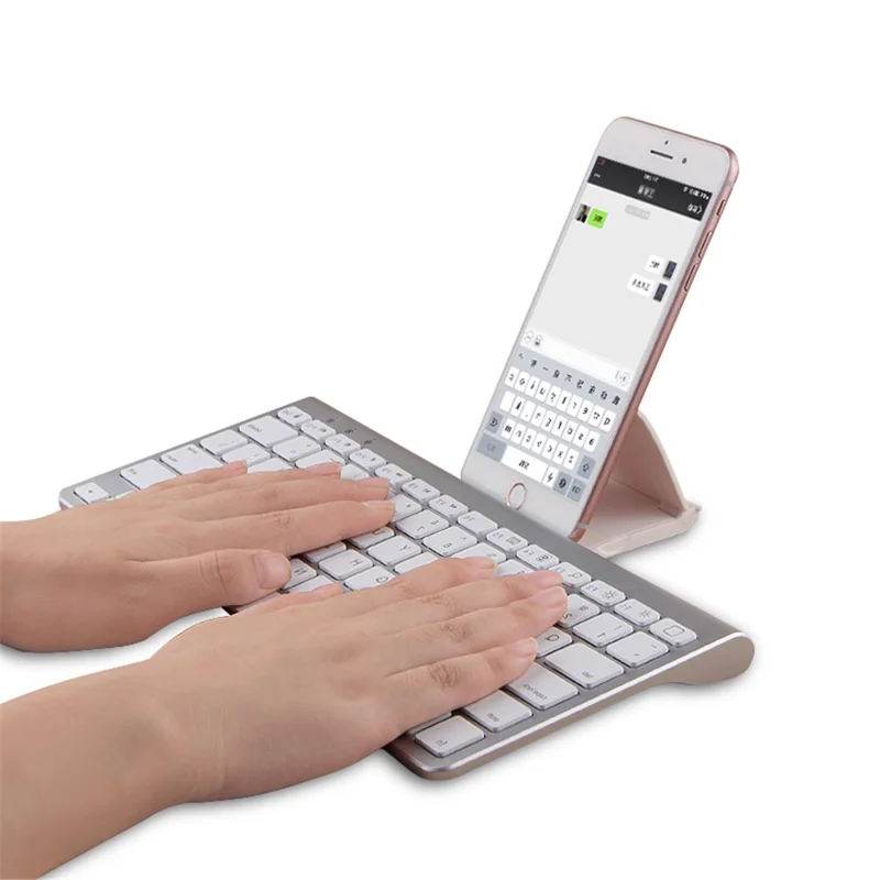 JIUYU JP139 Wireless Bluetooth-compatible Keyboard with Folding Bracket