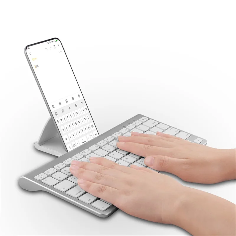 JIUYU JP139 Wireless Bluetooth-compatible Keyboard with Folding Bracket