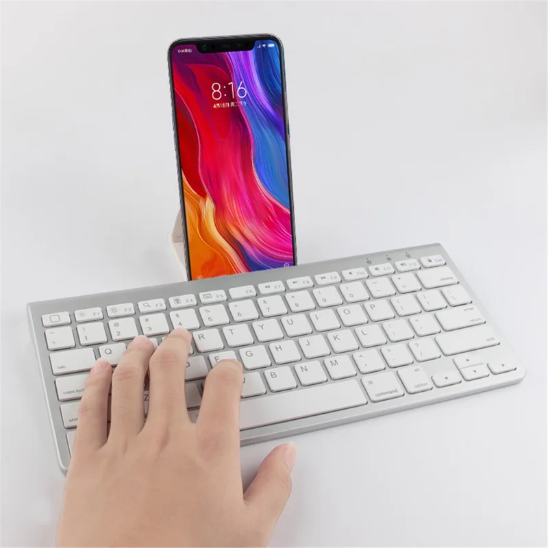 JIUYU JP139 Wireless Bluetooth-compatible Keyboard with Folding Bracket