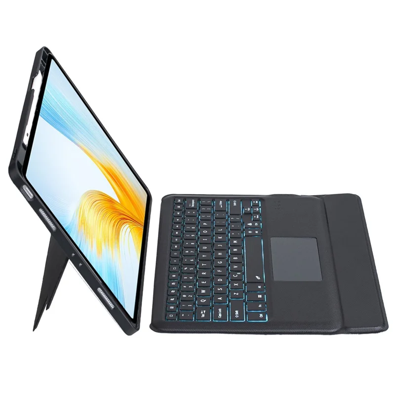 TH16-AS For Honor MagicPad 13 Leather Stand Cover + Backlit Touchpad Bluetooth-compatible Keyboard