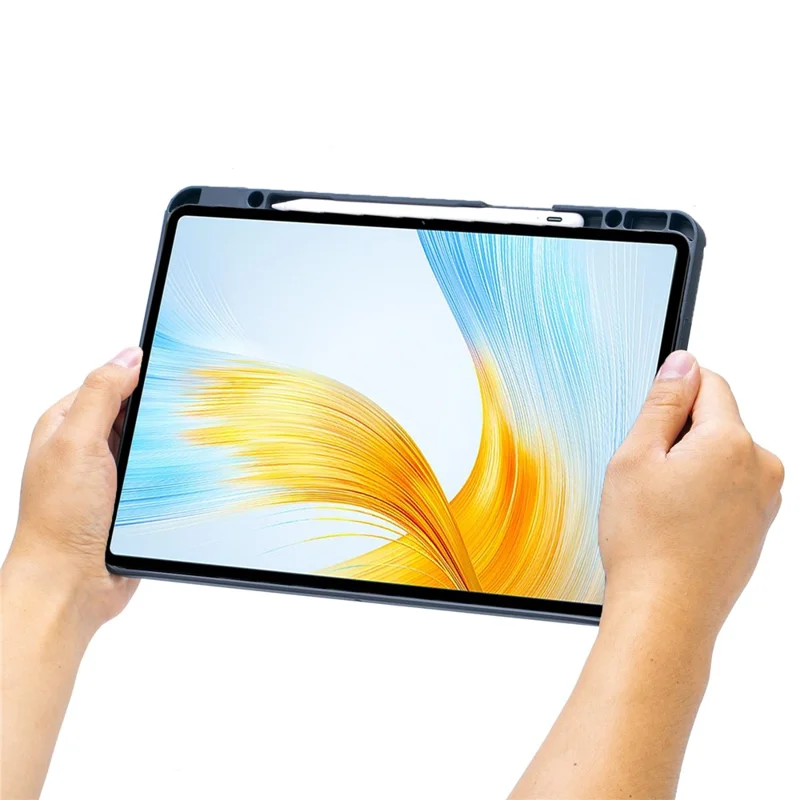 TH16-AS For Honor MagicPad 13 Leather Stand Cover + Backlit Touchpad Bluetooth-compatible Keyboard