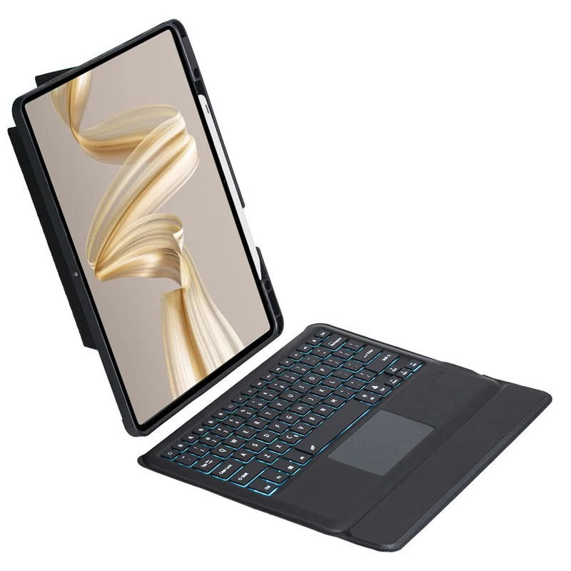 TH24-AS For Huawei MatePad Pro 12.2 (2024) Leather Stand Cover + Backlit Touchpad Bluetooth-compatible Keyboard