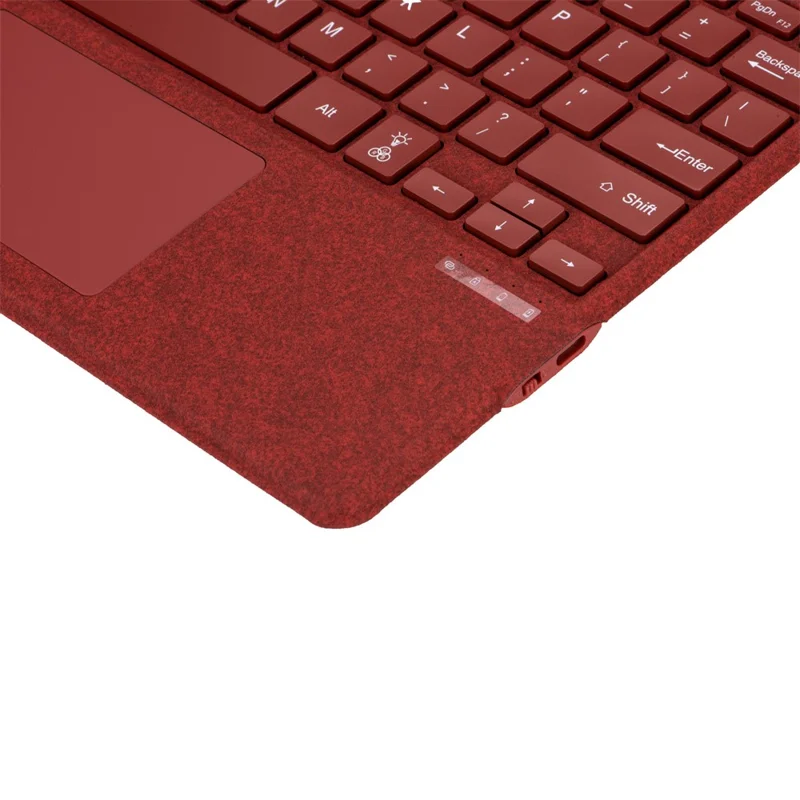 2089D Colorful Backlight Bluetooth-compatible Keyboard for Microsoft Surface Pro 11  /  10  /  9  /  8  /  X - Red