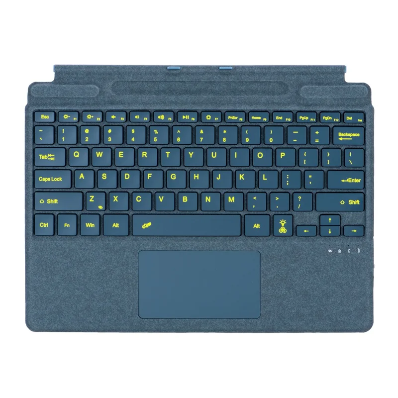 2089D Colorful Backlight Bluetooth-compatible Keyboard for Microsoft Surface Pro 11  /  10  /  9  /  8  /  X - Blue