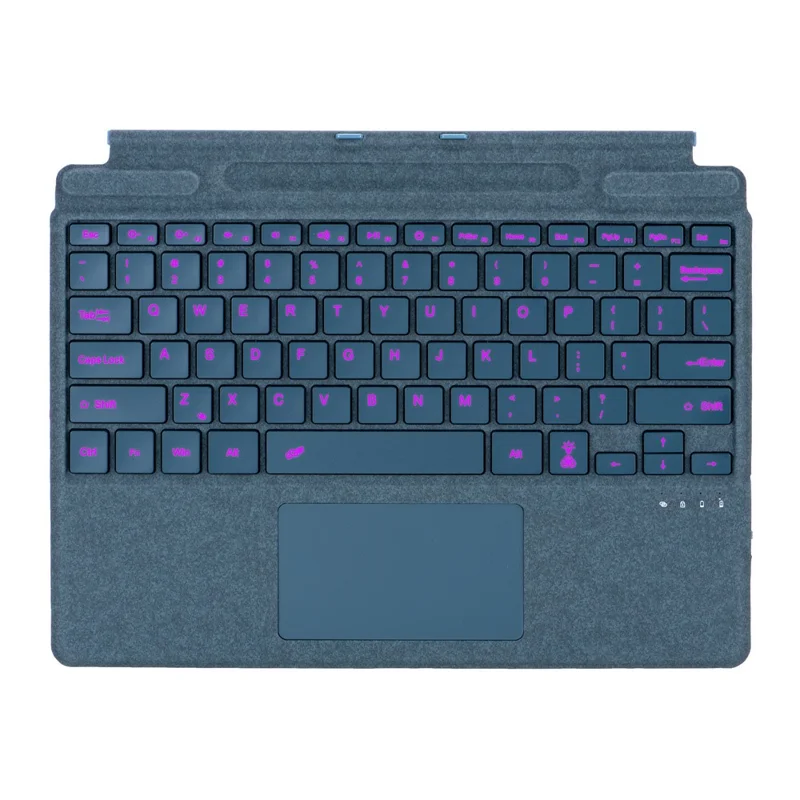 2089D Colorful Backlight Bluetooth-compatible Keyboard for Microsoft Surface Pro 11  /  10  /  9  /  8  /  X - Blue