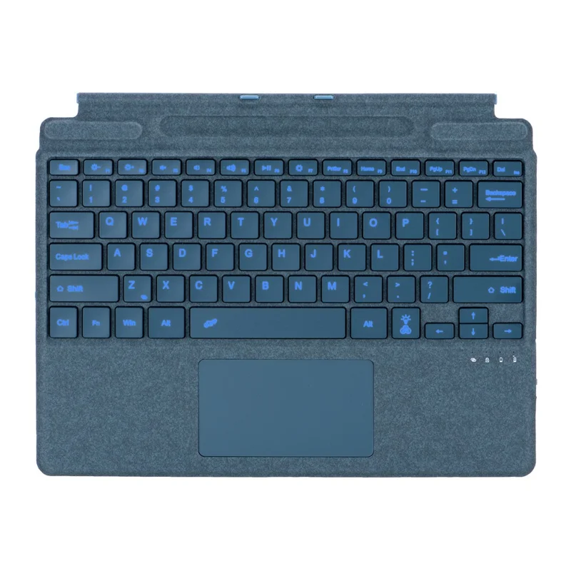 2089D Colorful Backlight Bluetooth-compatible Keyboard for Microsoft Surface Pro 11  /  10  /  9  /  8  /  X - Blue