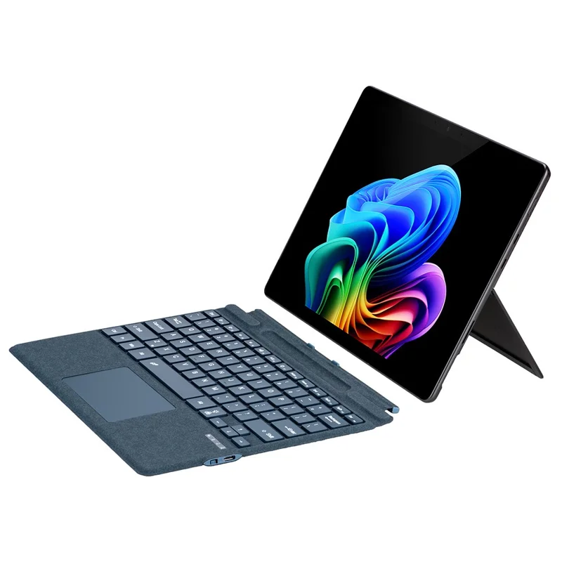 2089D Colorful Backlight Bluetooth-compatible Keyboard for Microsoft Surface Pro 11  /  10  /  9  /  8  /  X - Blue
