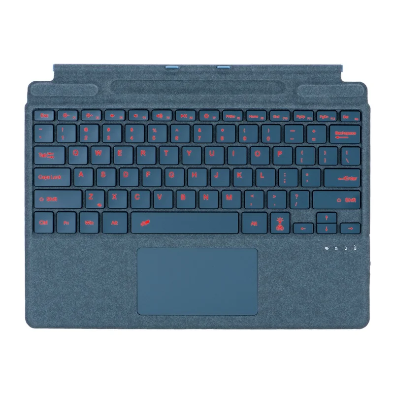 2089D Colorful Backlight Bluetooth-compatible Keyboard for Microsoft Surface Pro 11  /  10  /  9  /  8  /  X - Blue