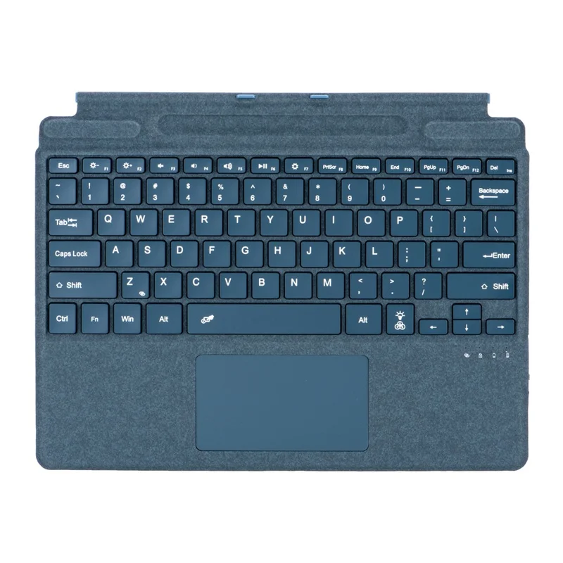 2089D Colorful Backlight Bluetooth-compatible Keyboard for Microsoft Surface Pro 11  /  10  /  9  /  8  /  X - Blue