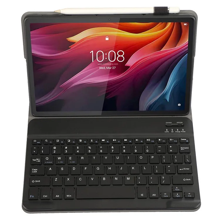 AM27 per Lenovo Tab K11 Plus Custodia in pelle + TPU con tastiera Bluetooth