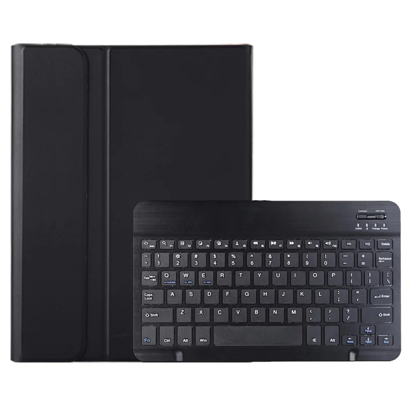 AM25 For Lenovo Xiaoxin Pad 11 2024 Leather+TPU Tablet Cover with Bluetooth-compatible Keyboard - Black
