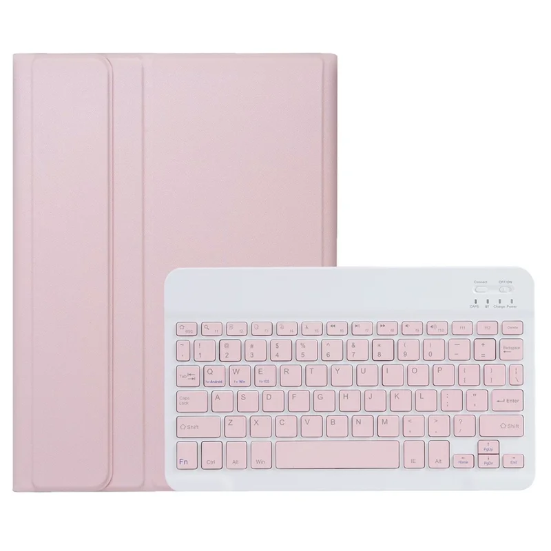 A0N13 For Xiaomi Pad 8 / 8 Pro / Poco Pad X1 / Pad 7 Pro / Pad 7 Leather+TPU Tablet Cover with Bluetooth-compatible Keyboard - Pink
