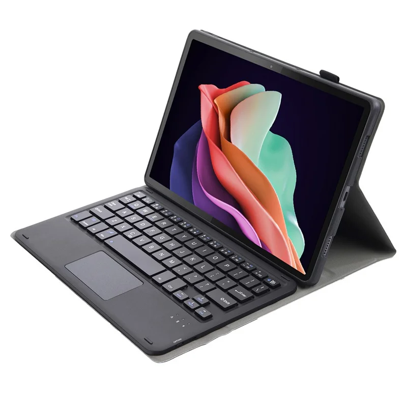 AH13-A For Huawei MatePad SE 10.4-inch Leather Tablet Cover with Touchpad Bluetooth-compatible Keyboard - Black