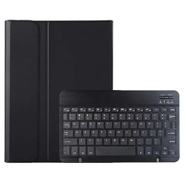 AH25 For Honor Pad X9 / X8a Leather+TPU Ultra Thin Tablet Cover with Bluetooth-compatible Keyboard - Black