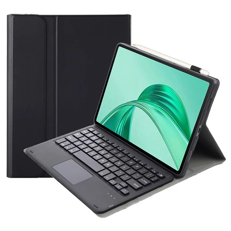 Custodia in pelle per tablet AH25-A For Honor Pad X9 / Pad X8a con tastiera Bluetooth touchpad - Nero