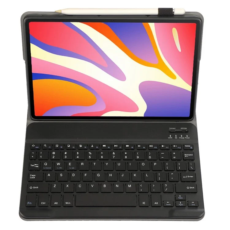 Custodia in pelle + TPU per Huawei MatePad SE 11 con tastiera Bluetooth - Nero