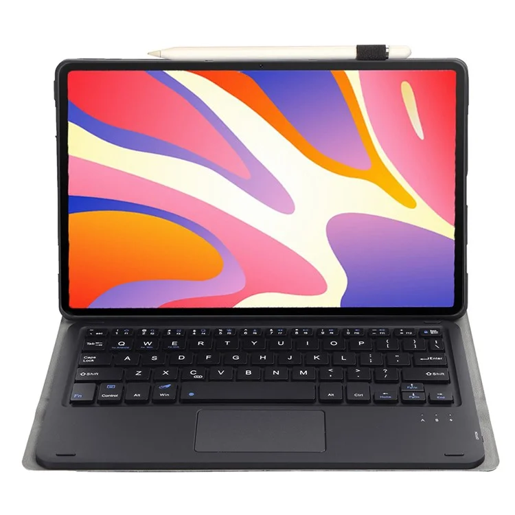 AH21-A per Huawei MatePad SE 11 Custodia in pelle + TPU con tastiera Bluetooth con touchpad - Nero
